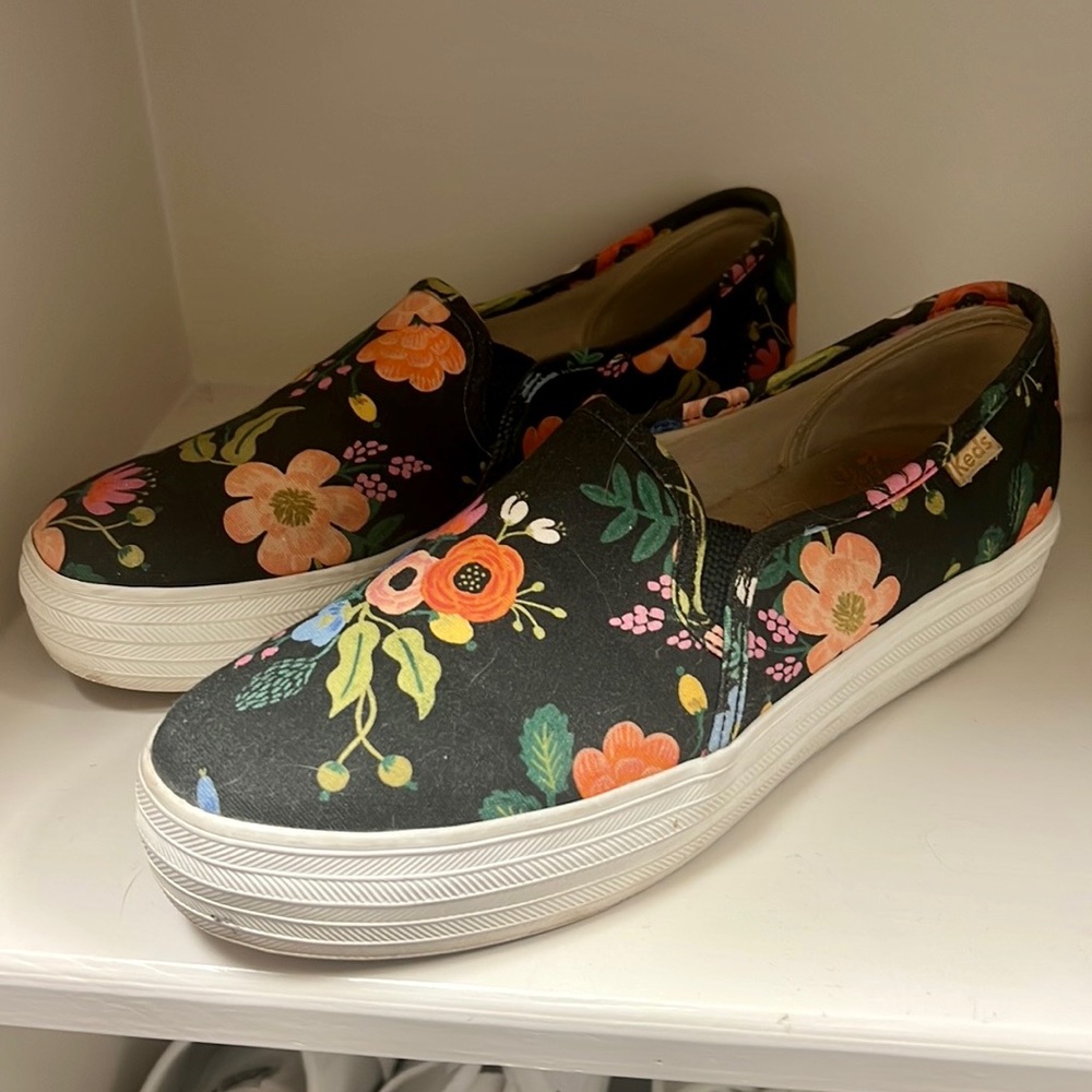 Keds X Rifle Paper Co. Double Decker Slip On Size 8.5
